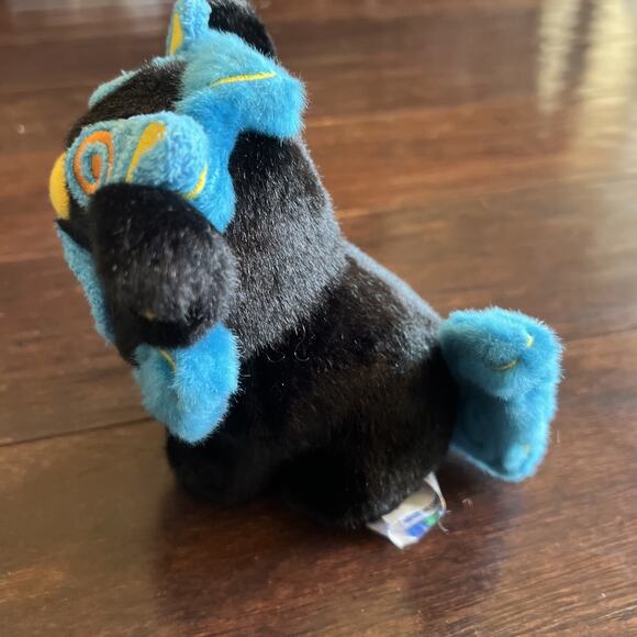 Chinese Foo Dog Lion Plush Black Blue Stuffed Toy New Year 6 inch Cute Okinawa - Picture 4 of 6